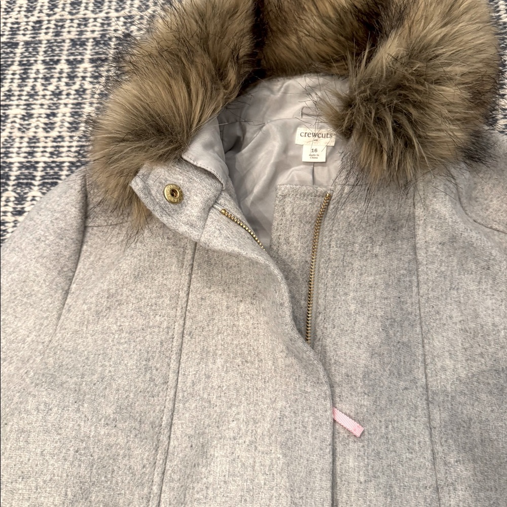 Girls Wool J Crew Car Coat size 16 - Picture 3 of 6